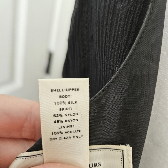 Moulinette Soeurs by Anthropologie Women's Black Silk Lace Cocktail Dress Size 8 - Picture 9 of 9